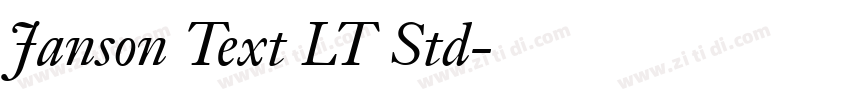 Janson Text LT Std字体转换